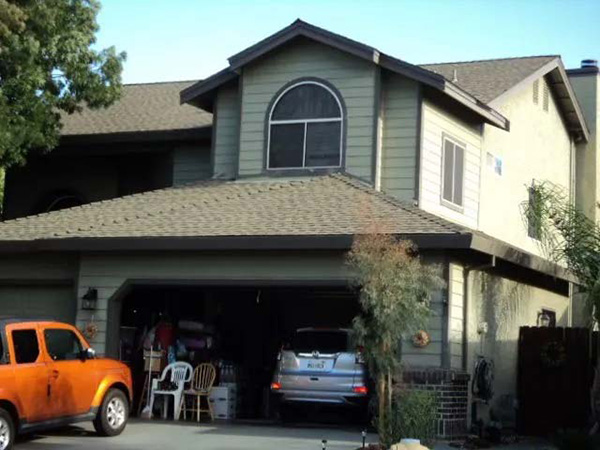 Car parked outside the house